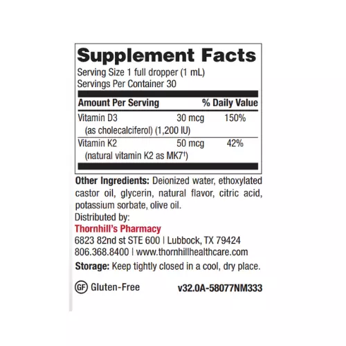 D3 & K2 Micellized Liquid