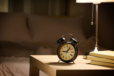 clock on nightstand