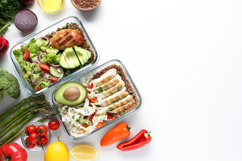 healthy meals in containers